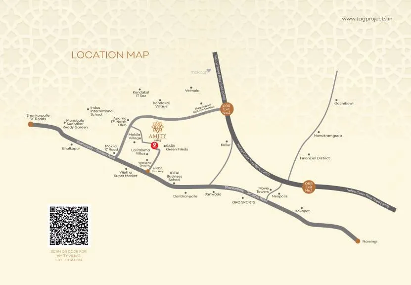 PRANEETA-DEVELOPERS-AMITY-Location-Map