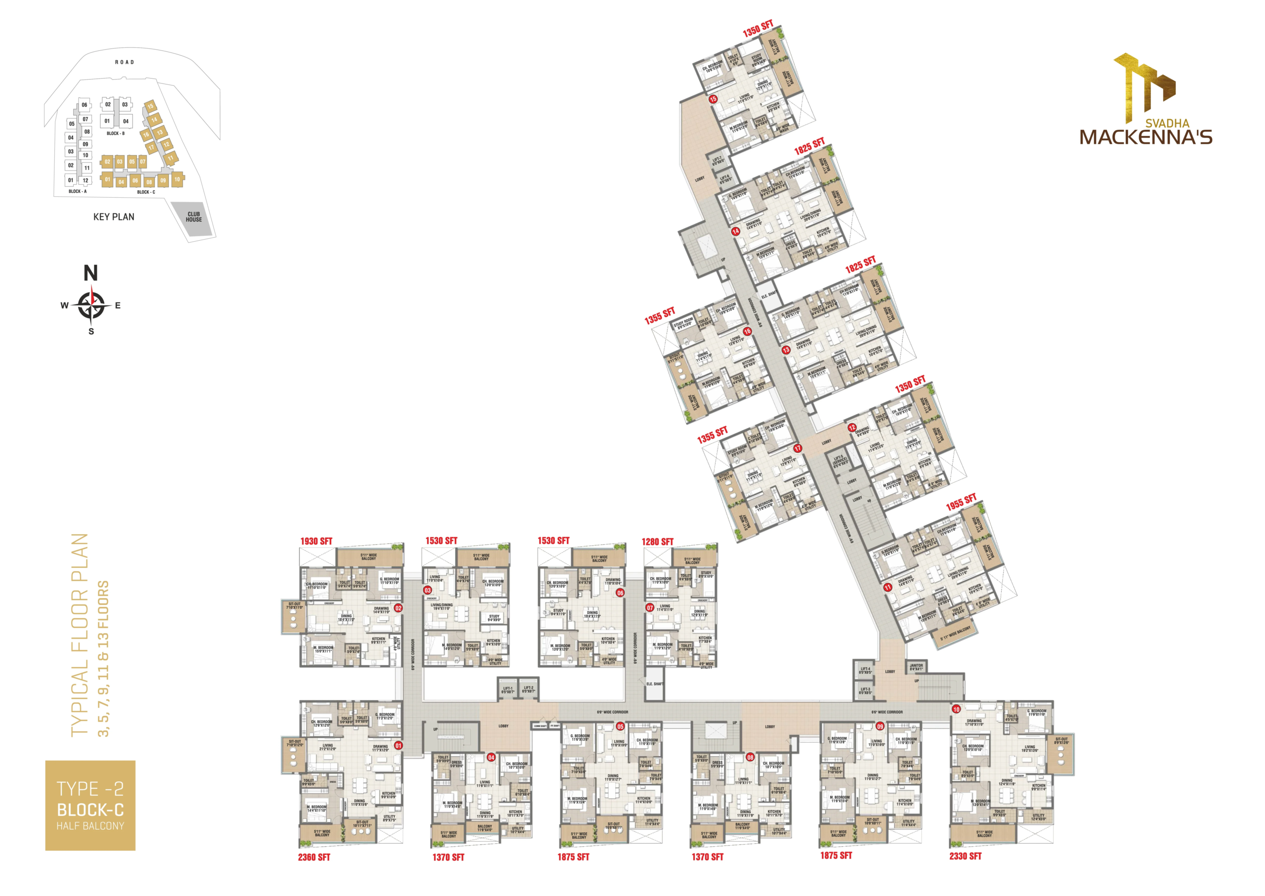 SVADHA-Mackenna's-Kollur-Block-C-Type-2-Key-Plan