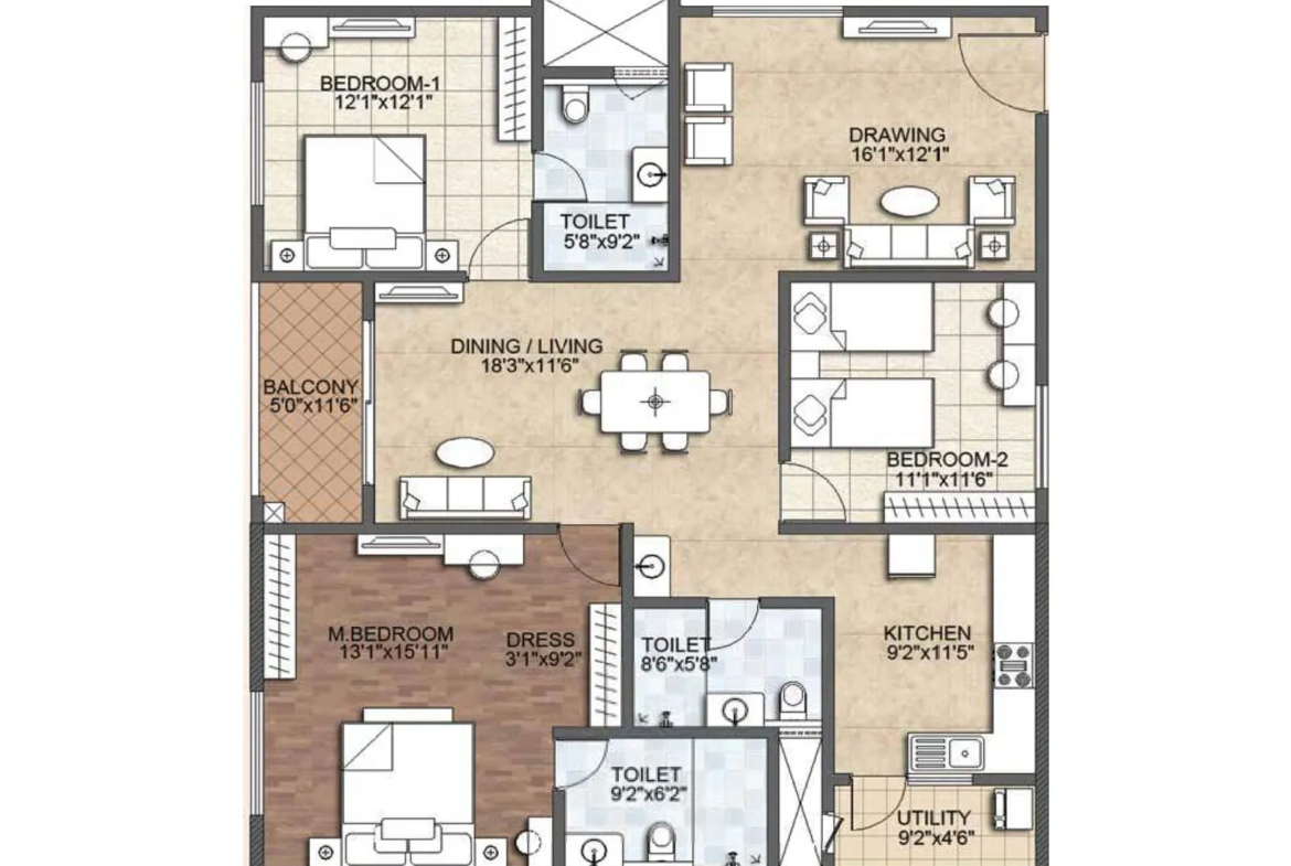 Auro-Regent-Kondapur-Floor-Plan-1950-sft