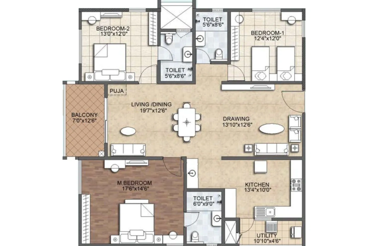 Auro-Regent-Kondapur-Floor-Plan-2143-sft