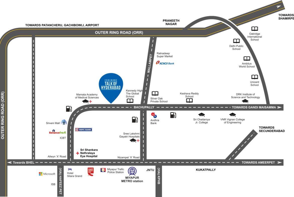 Urban-Rise-Bachupally-Location-Map