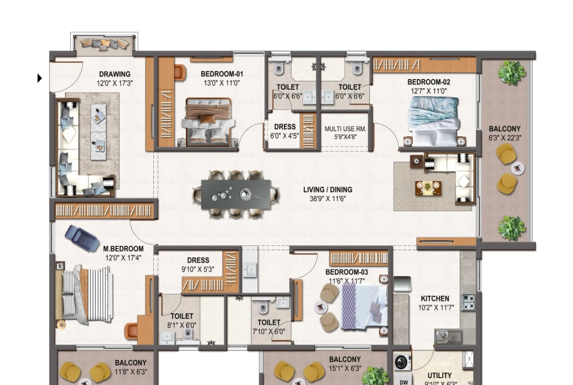 Nakshatra-KPHB-W.F-4BHK-3157