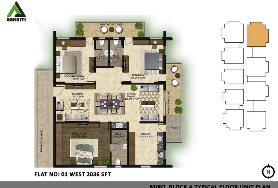 AAKRITI-MIRO-TELLAPUR-FLOOR-PLAN-WEST-2036