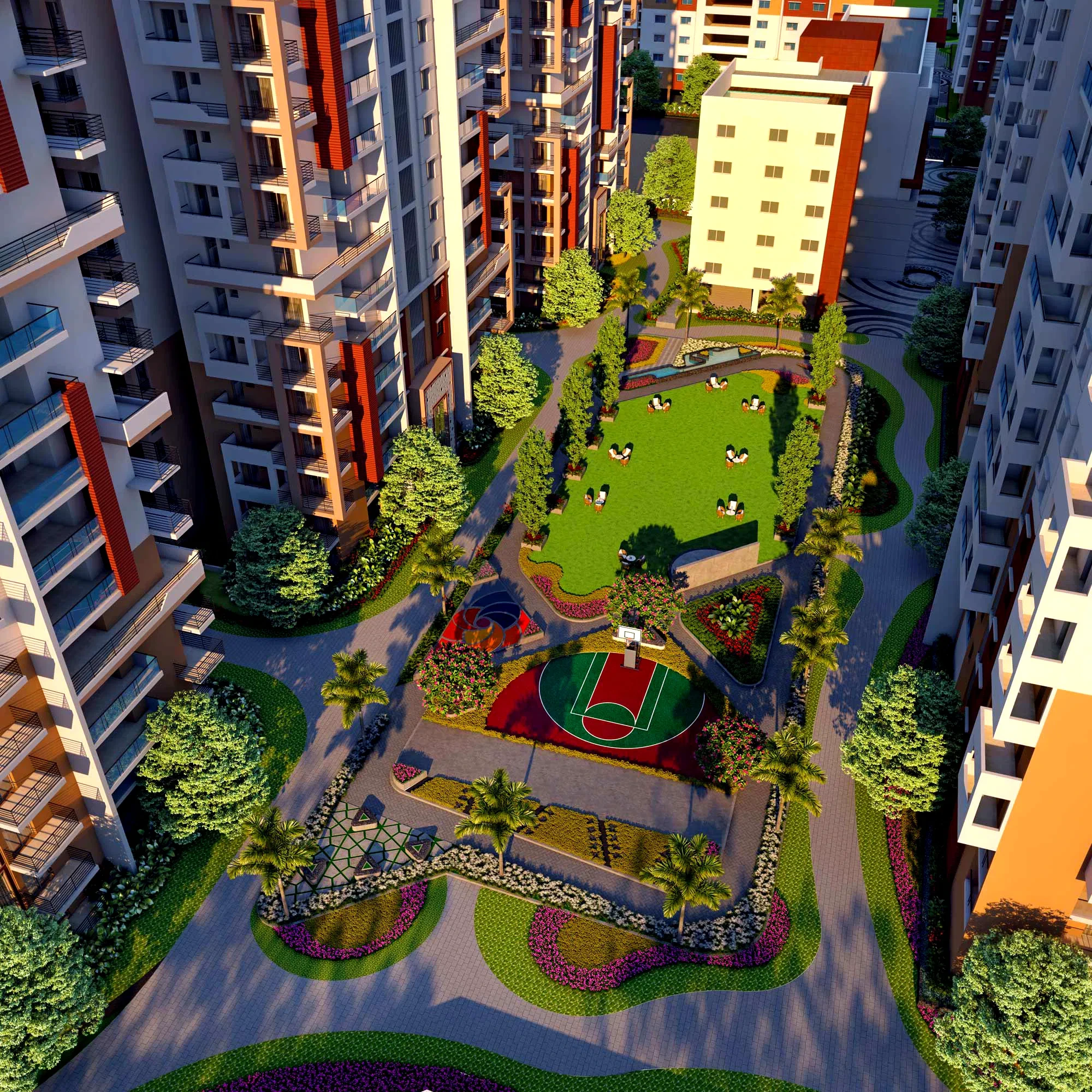 vasavi-lakecity-hafeezpet-lawn-elevation